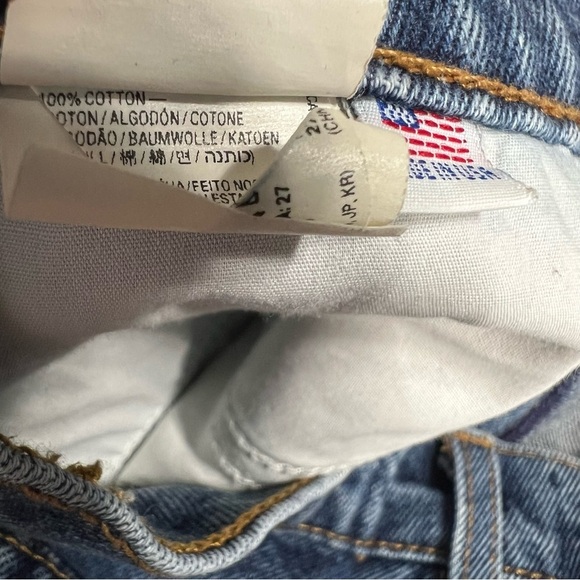 American Apparel Cutoff Jean Shorts Button‎ Front Sz 27 - Picture 10 of 12